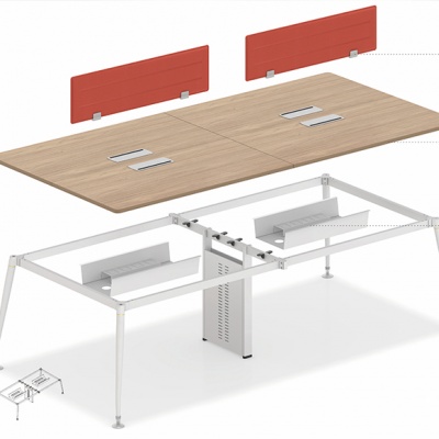 钢木结构办公桌的优势